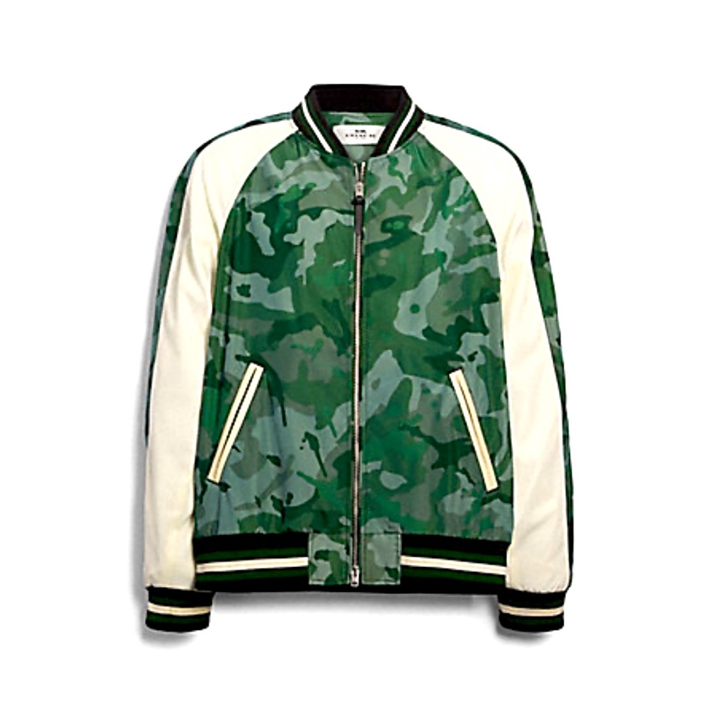 Sold out Coach Camo Varsity Bomber Jacket